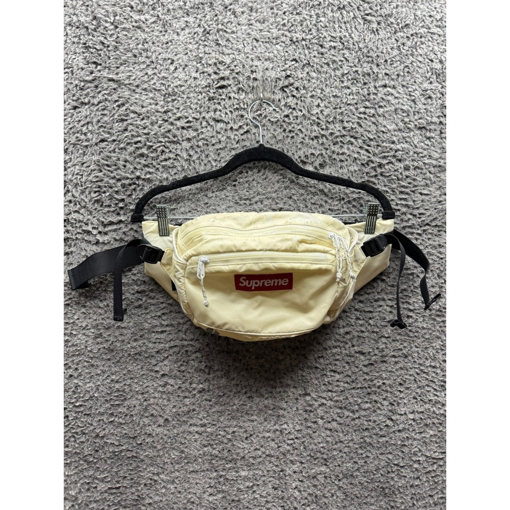 Supreme Cordura Fabric Graphic Print Adjustable‎ Waist Belt Bag Off-White